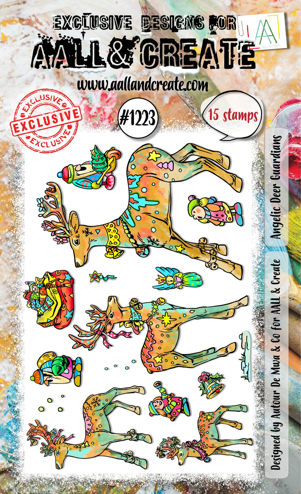 AALL and Create - A6 Stamp Set - Angelic Deer Guardians — Ecstasy Crafts