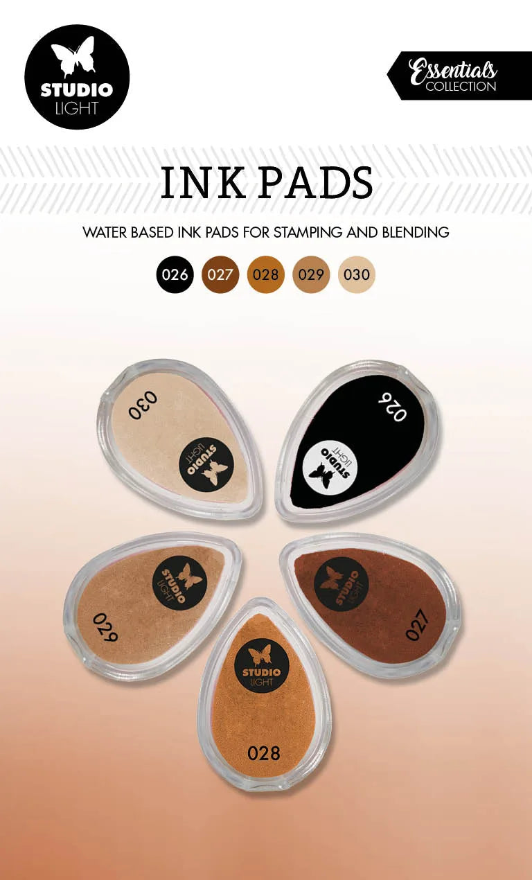 SL Ink Pads Water Based Shades Of Brown Essential Tools 215x130x21mm 5 PC nr.06