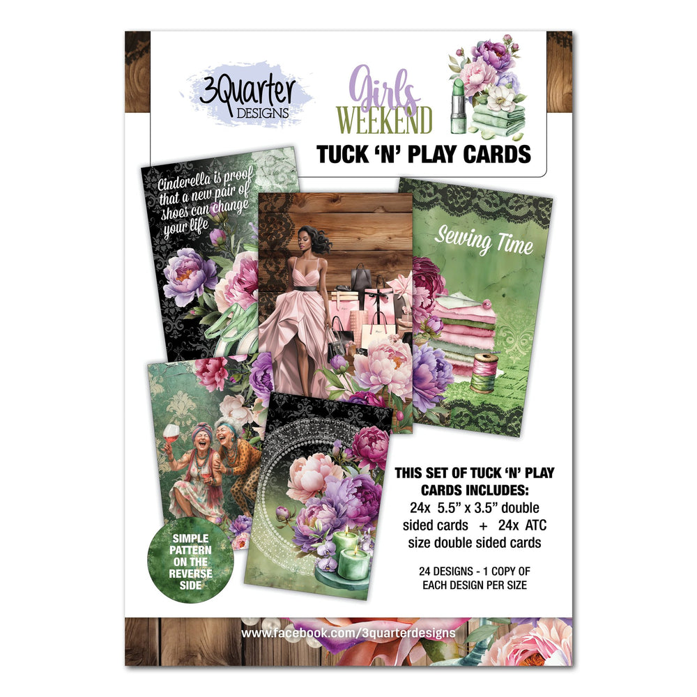 3Quarter Designs Girls Weekend - Tuck N Play Cards — Ecstasy Crafts