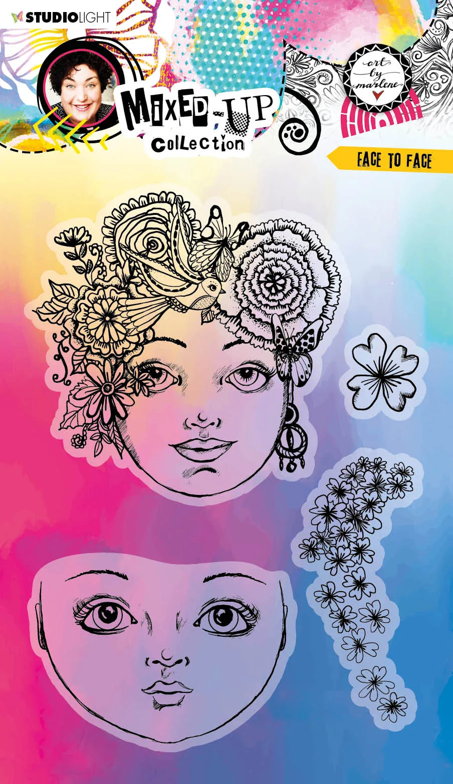 ABM Tampon Clair Face à Face Collection Mixed-Up 148x210x3mm 4 Pcs no.287