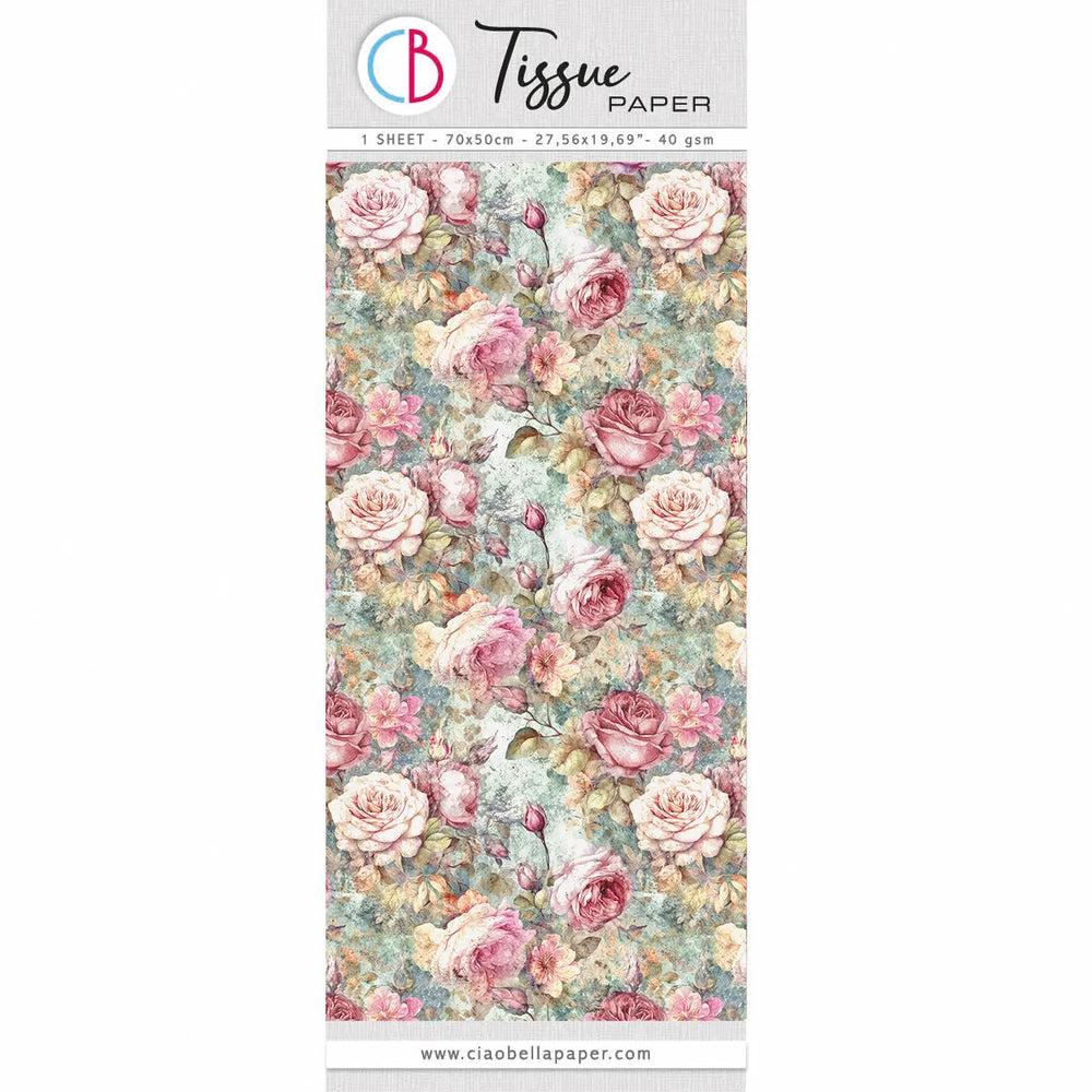 Tissue Paper cm69x49 27.66"x19.29” Hill Garden — Ecstasy Crafts
