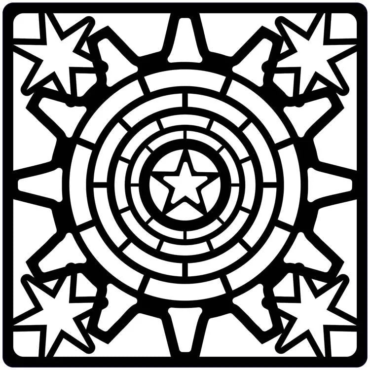 Creative Expressions Steampunk Stars 6x6 Stencil