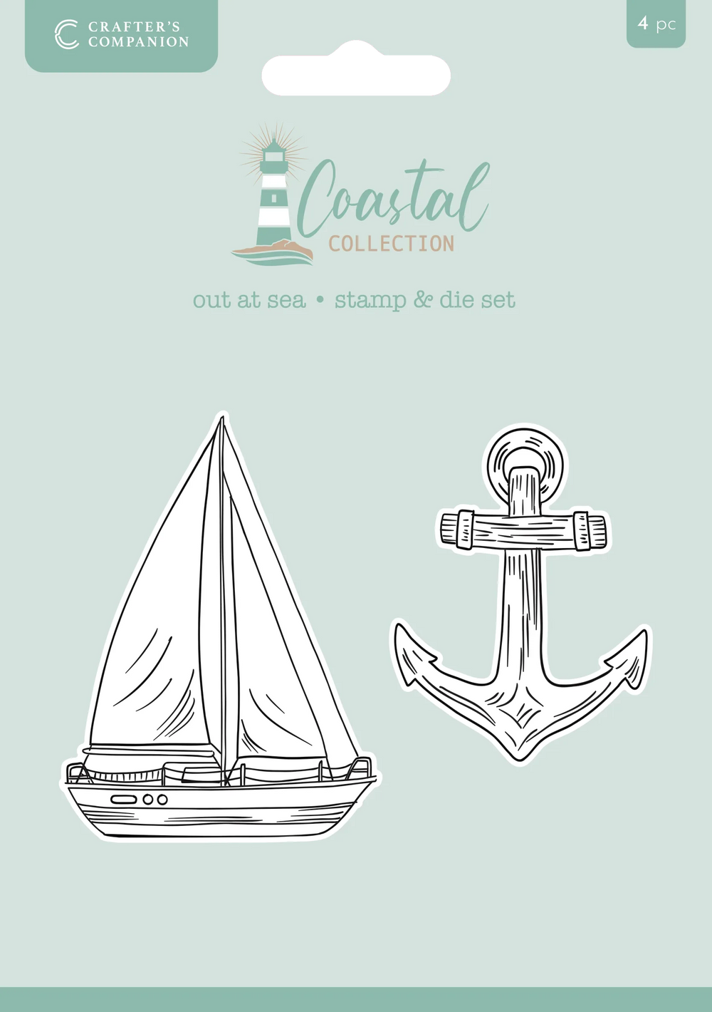 Crafter’s Companion Coastal Collection Stamp & Die - Out at Sea — Ecstasy Crafts