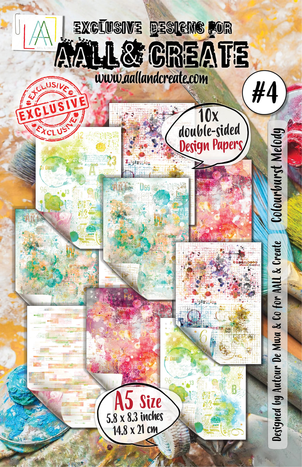 AALL and Create - A5 Design Paper - Colourburst Melody — Ecstasy Crafts