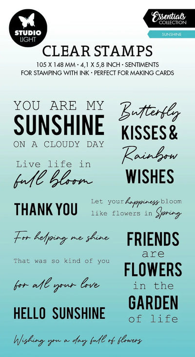 Tampon transparent SL Sunshine Sentiments Essentials 93x136x3mm 11 pièces no 387