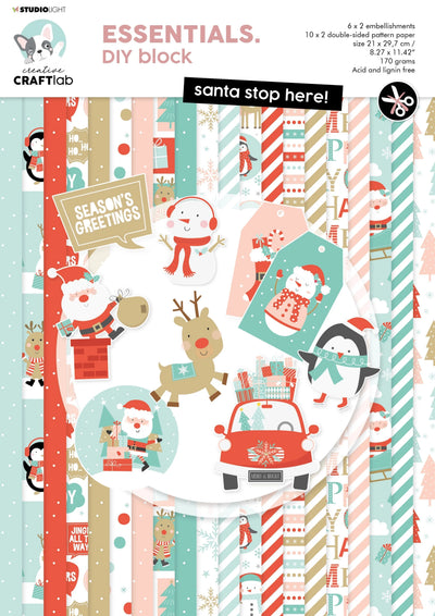 CCL DIY Bloc "Le Père Noël s'arrête ici" Essentiels 297x210x9mm 32 FE nr.35