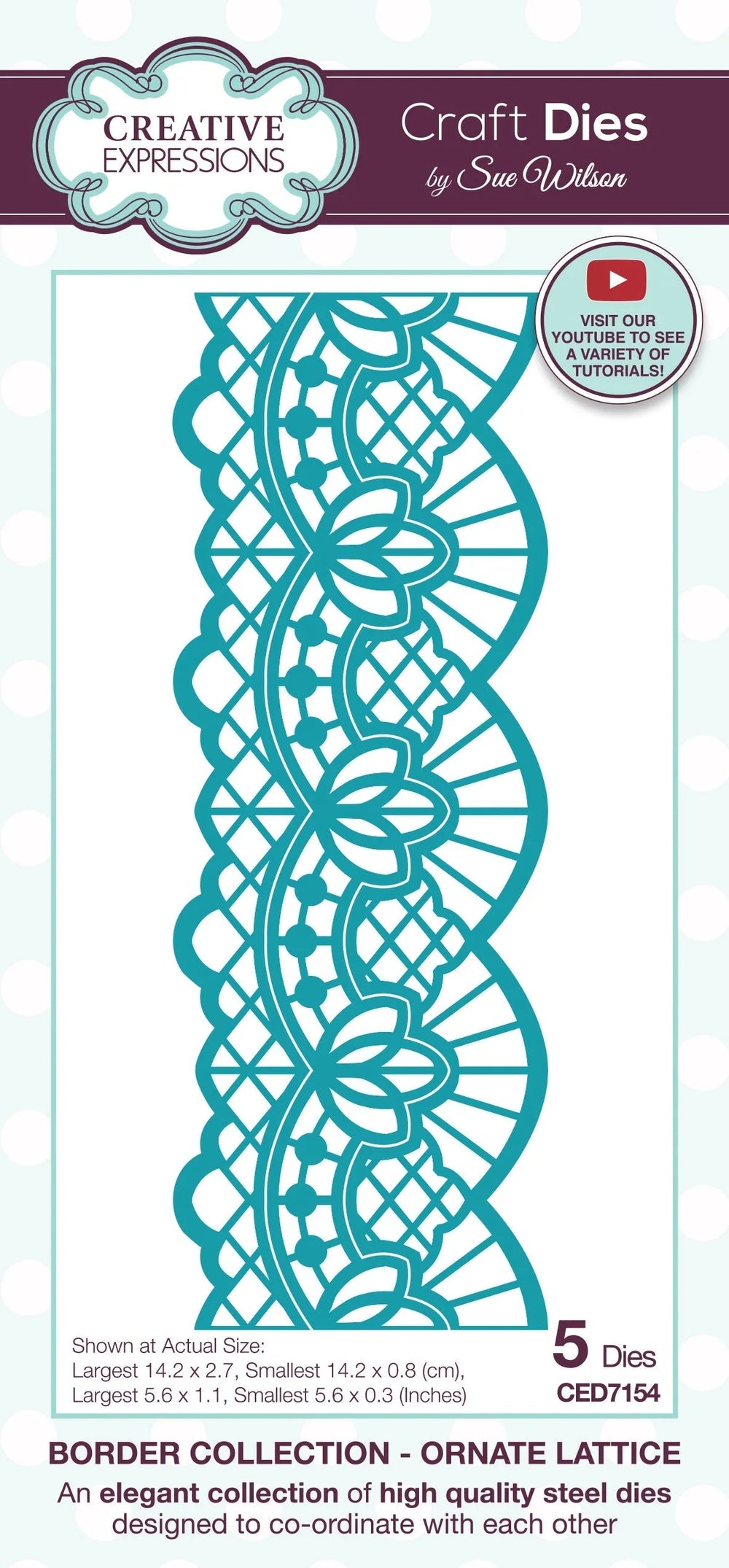 Creative Expressions Sue Wilson Border Ornate Lattice Craft Die — Ecstasy Crafts