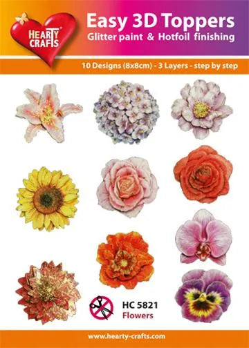 Easy3D Precut Toppers - Flower Heads