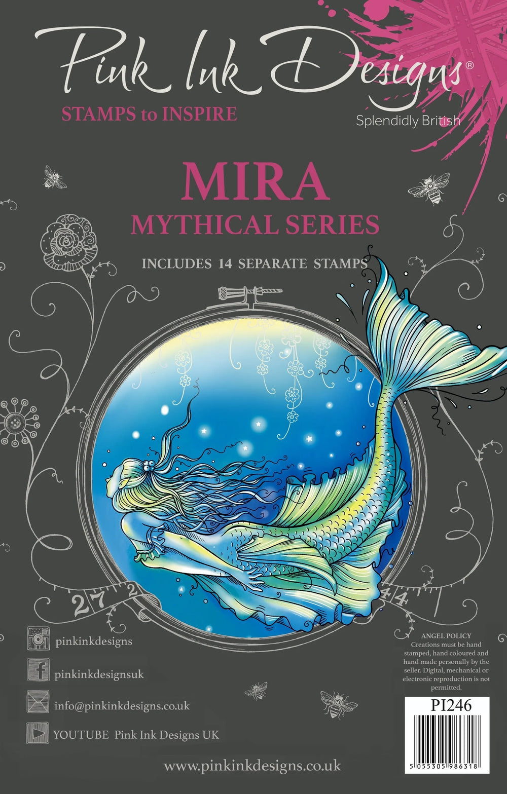 Pink Ink Designs Mira 6 in x 8 in Clear Stamp Set — Ecstasy Crafts