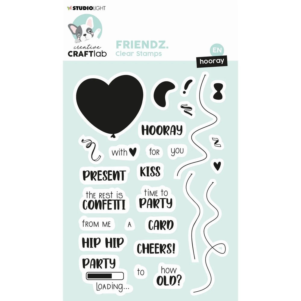 Creative Craft Lab - Friendz "Hooray" Clear Stamps
