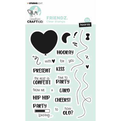 Creative Craft Lab - Friendz "Hooray" Clear Stamps