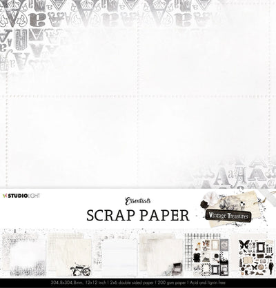 SL Paperset Papier de fond Trésors Vintage 304,8x304,8x0,5mm 12 FEUILLES nr.07