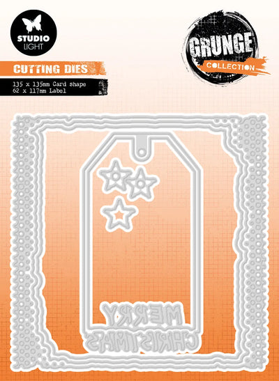 SL Matrices de découpe Forme de carte Collection Grunge 135x135x1mm 8 PCS no.434