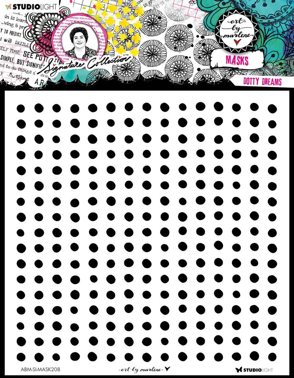 ABM Mask Dotty Dreams Signature Collection 203.2x203.2x1mm 1 PC nr.208