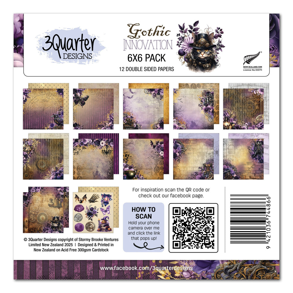 3Quarter Designs Gothic Innovation 6x6 Paper Pack — Ecstasy Crafts