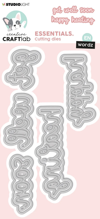 CCL Pochoir à découper Wordz Get Well Essentials 120x87x1mm 10 PCS no.479