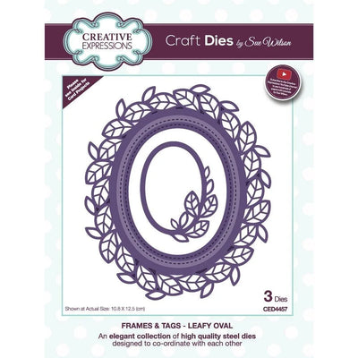 Sue Wilson Frames & Tags Ovale Feuillagé, Matrice de Bricolage