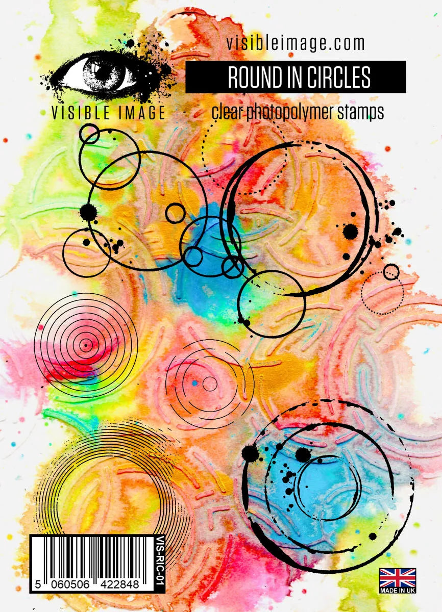 Visible Image Rond en Cercles - Ensemble de Tampons A6