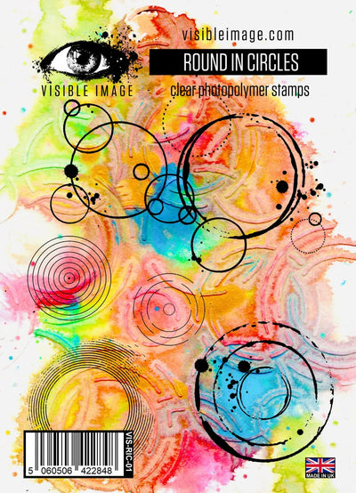 Visible Image Rond en Cercles - Ensemble de Tampons A6