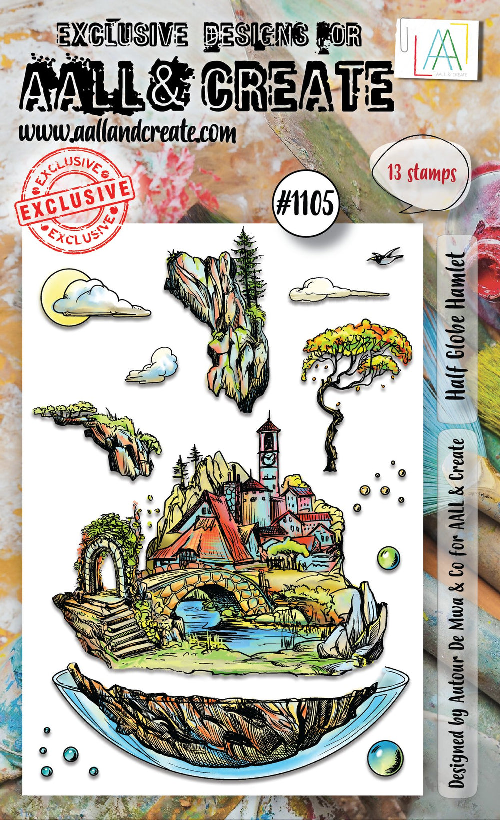AALL and Create  A6 Stamp Set - 1105 - Half Globe Hamlet — Ecstasy Crafts