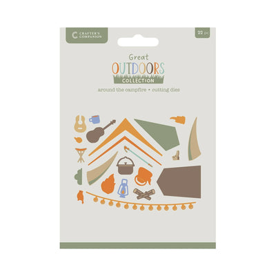 Crafters Companion The Great Outdoors Jeu de Matrices Métalliques - Autour du Feu de Camp
