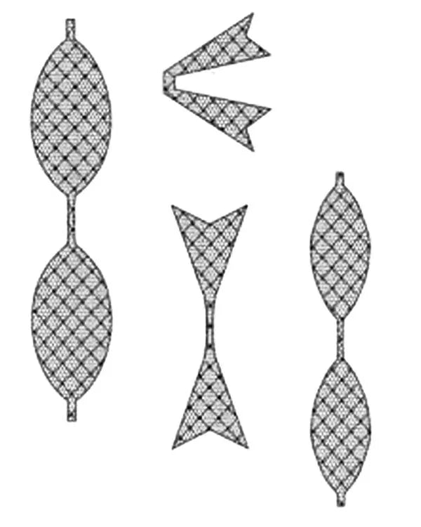 Tampons adhésifs montés sur mousse - Nœud en filet