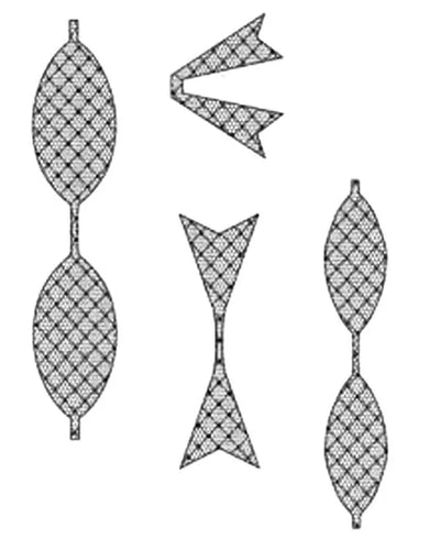 Tampons adhésifs montés sur mousse - Nœud en filet