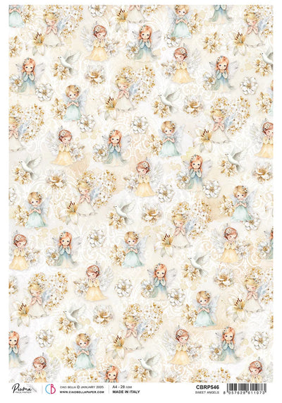 Papier de riz A4 Sweet Angels - 5 feuilles