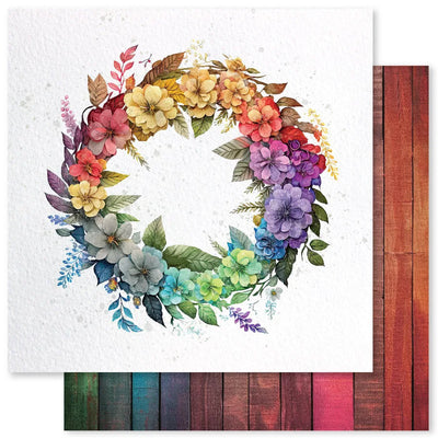 Papier Rainbow Twirl F 12x12 (Paquet en vrac de 12) 30447