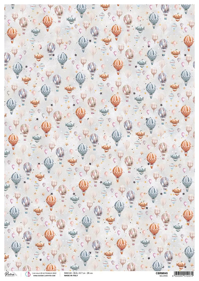 Papier de riz A3 Piuma Balloons - 3 feuilles