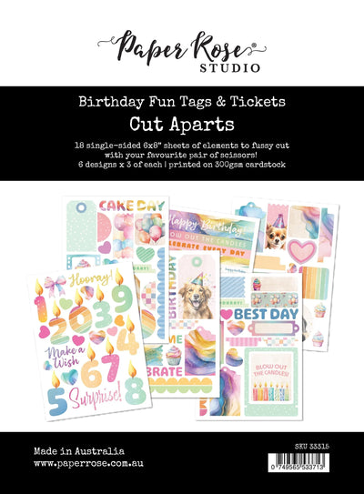 Étiquettes et Billets Fête d'Anniversaire à Découper 33315