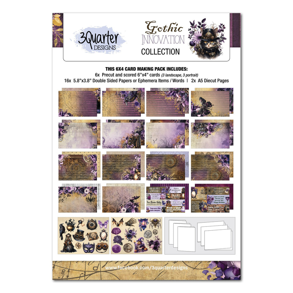 3Quarter Designs Gothic Innovation 6x4 Card Pack — Ecstasy Crafts