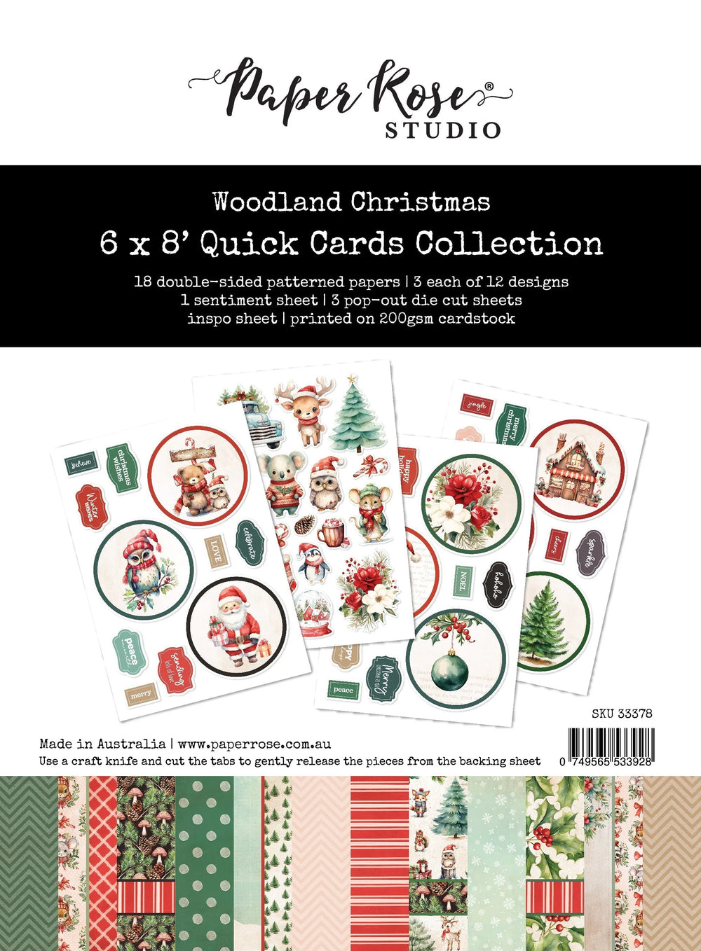 Collection de Cartes Rapides Woodland Christmas 6x8" 33378