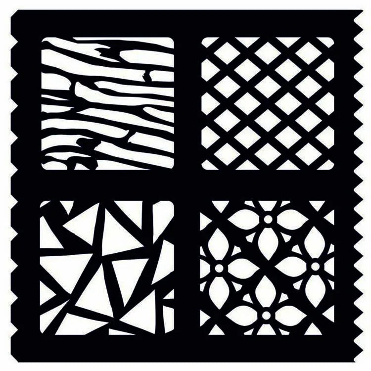 Creative Expressions Pochoir d'Artiste 7" x 7" Crazy Paving