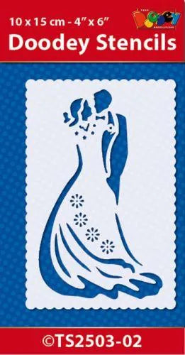 Stencil 10x15 cm Wedding Couple (2)