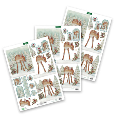 Découpage prédécoupé – Cerf et Rouge-gorge (paquet de 3)