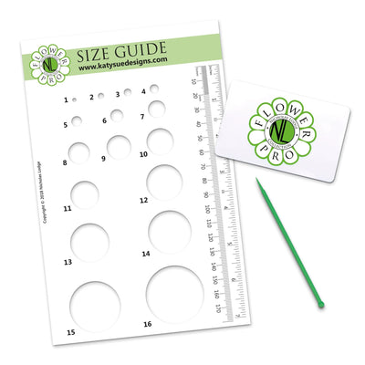 Guide de tailles en plastique Flower Pro, outil d'accompagnement et grattoir flexible