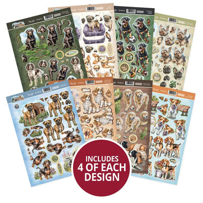 Collection de dessus de carte à découpage Histoires de chiens
