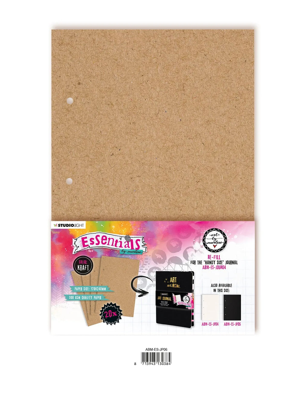 Pages de journal ABM pour ABM-ES-JOUR04 Kraft Essentials 170x240x8mm 20 F. nr.06