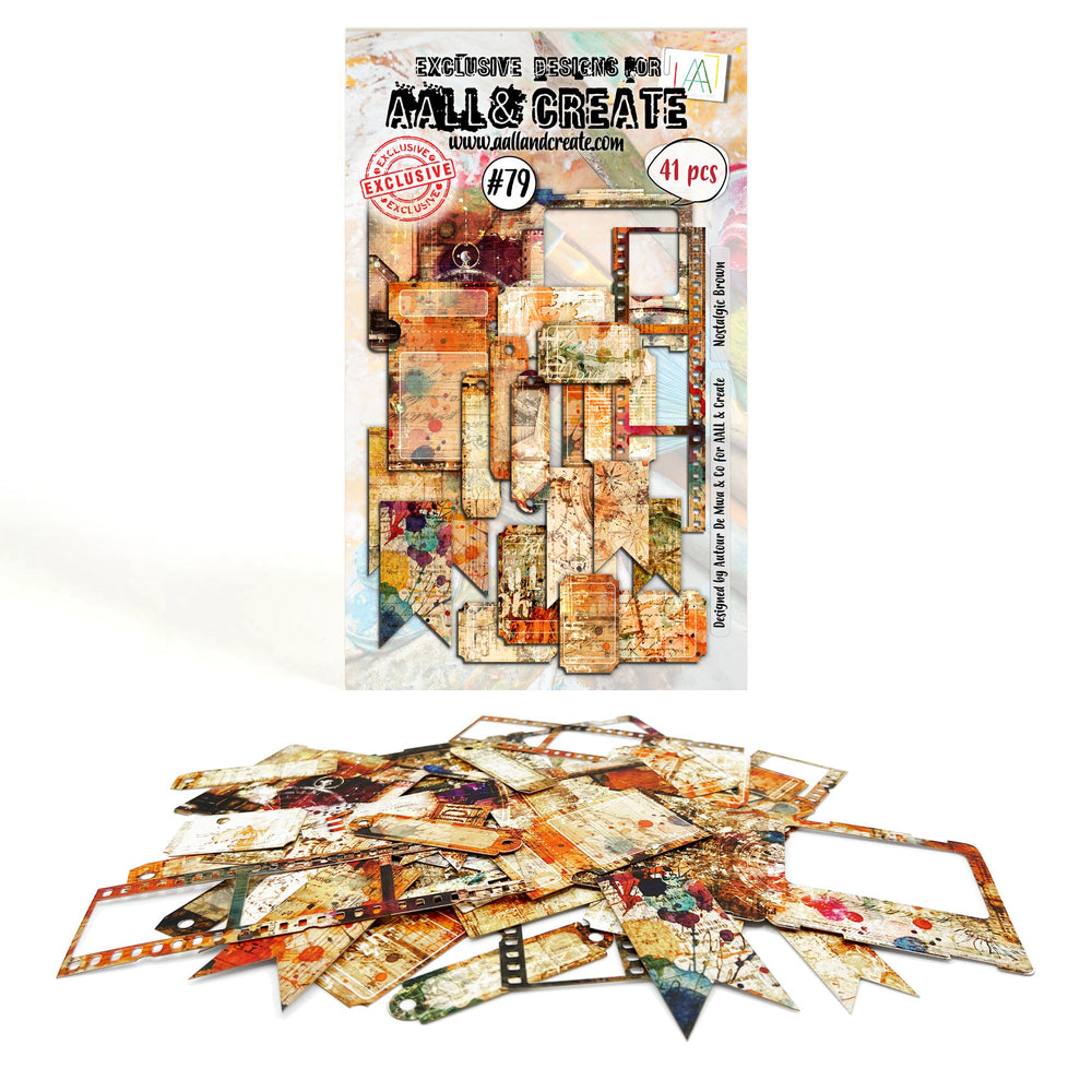 AALL and Create - Ephemera Die-Cuts - Nostalgic Brown — Ecstasy Crafts