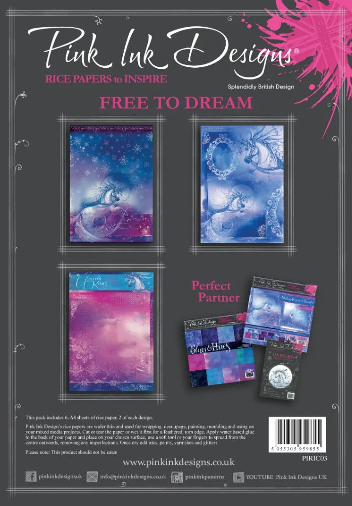 Papier de riz A4 Free To Dream