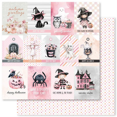 Papier Rose Halloween A 12x12 (Paquet en vrac de 12) 32799