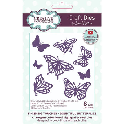 Creative Expressions Sue Wilson Finishing Touches Bountiful Butterflies - Matrice de découpe