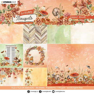 Bloc-notes SL Cuivre Blush Bouquet d'Automne 152,4x152,4x9mm 36 F nr.107