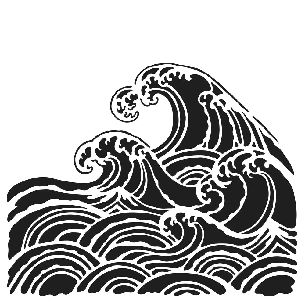 The Crafters Workshop Pochoir 6x6 Vague