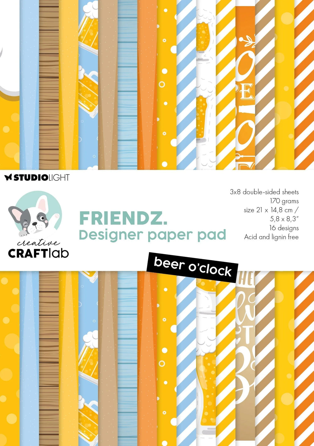 Bloc de papier CCL Design Beer O'Clock Friendz 24 feuilles