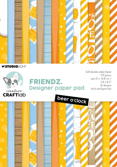 Bloc de papier CCL Design Beer O'Clock Friendz 24 feuilles