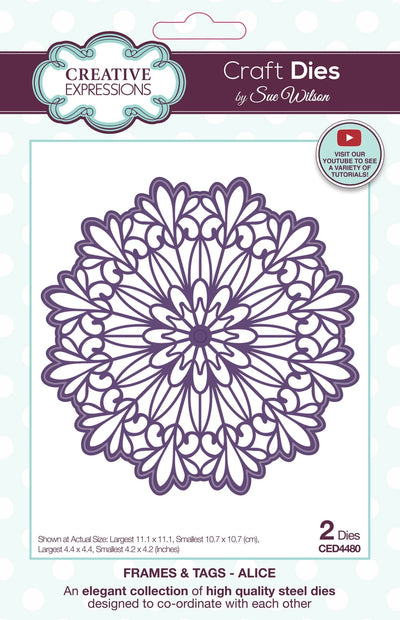 Creative Expressions Sue Wilson Frames & Tags Alice Craft Die