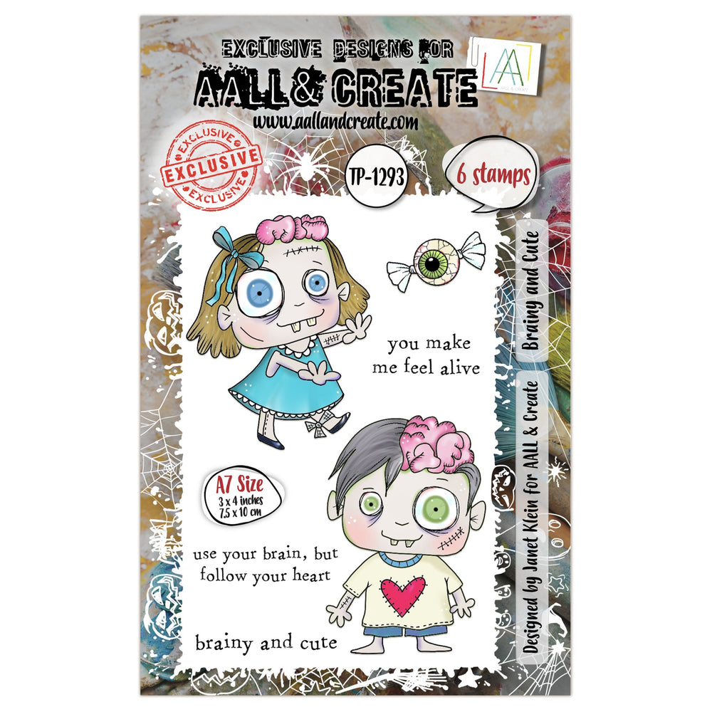 AALL and Create - A7 Stamp Set - Brainy and Cute — Ecstasy Crafts