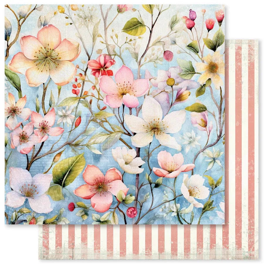 Botanical Blooms Papier 12x12 (Paquet en vrac de 12) 32046